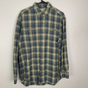 Duluth Trading Co Shirt Mens M Free Swingin Flannel Untucked Fall Plaid Work